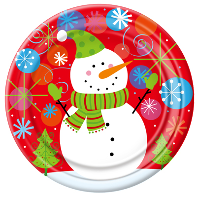 Christmas -Set Of 8(7&quot;dia) Paper Plates